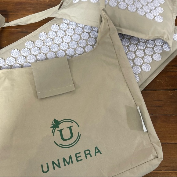 Unmera acupressure mat and pillow Beige Tote Bag set - Picture 1 of 5